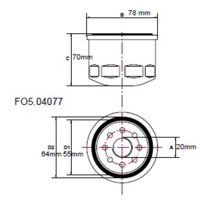Oil filter screwed 20x1.5
