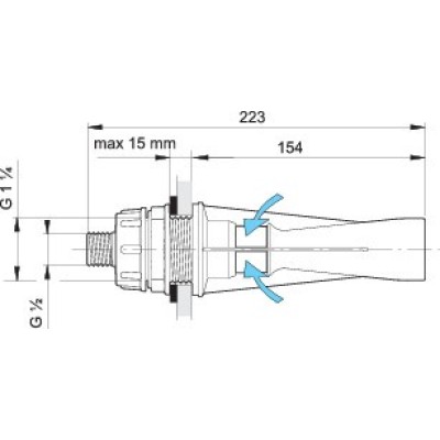 Inspectable hydraulic agitator