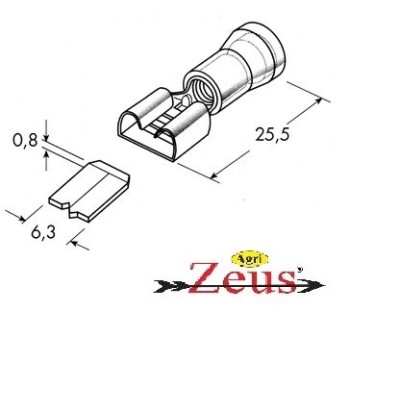 Female lamellar coupling cable lugs CONF.100 PCS.