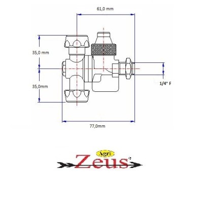 Getto femmina 1/4" Getto femmina 1/4"