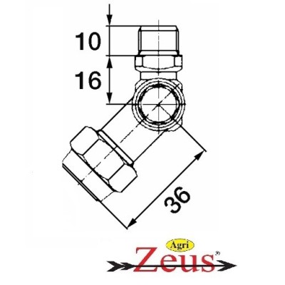 Articulated jet S. G 3/8 connection G1/4 M. 1/4 BSPB