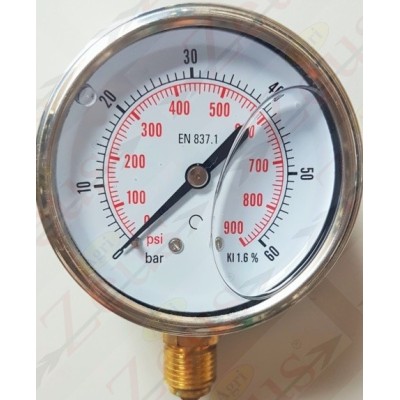 Large diameter pressure gauge 100 scale 60