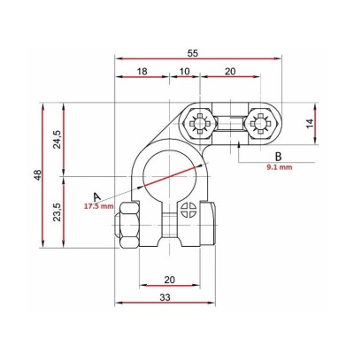 Negative battery terminal