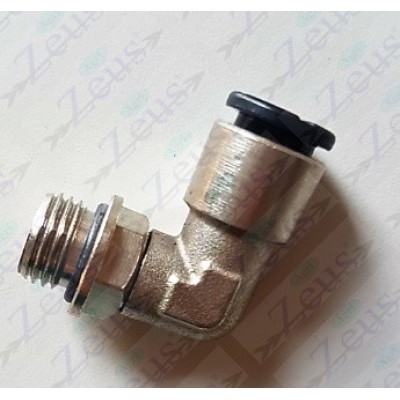 Raccordo 90° maschio girevole per tubo da 10 con OR