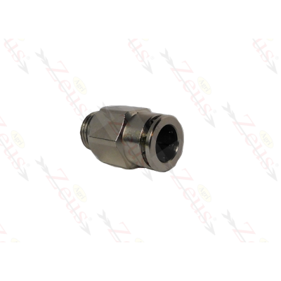 Raccordo dritto maschio da 1/4' per tubo da 10 per aria con OR