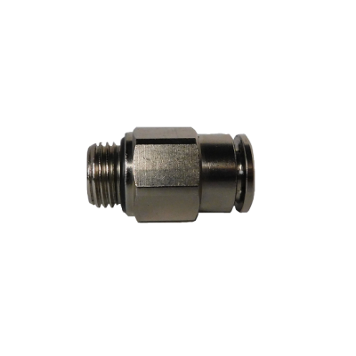 Raccordo dritto maschio da 1/4' per tubo da 10 per aria con OR