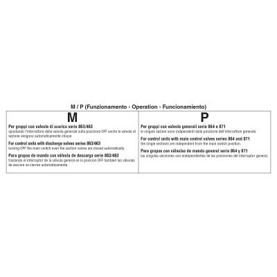 Scatola di comando compatta 2 sezioni, generale, pressione, funz.m.