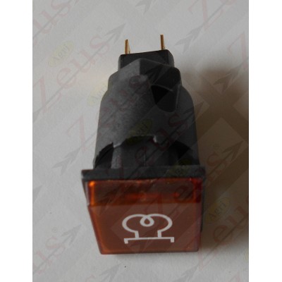 Yellow glow plug warning light 24x24mm