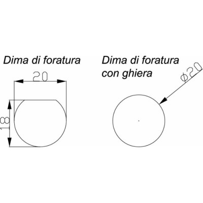 spia rossa pressione olio 24x24mm