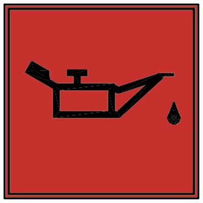 red oil pressure warning light 24x24mm