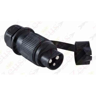 3-pole 6-24v plug with cap