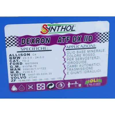 Olio cambio,idraulico e freno ATF DX II D DEXRON (LT.20) Olio cambio,idraulico e freno ATF DX II D DEXRON (LT.20)
