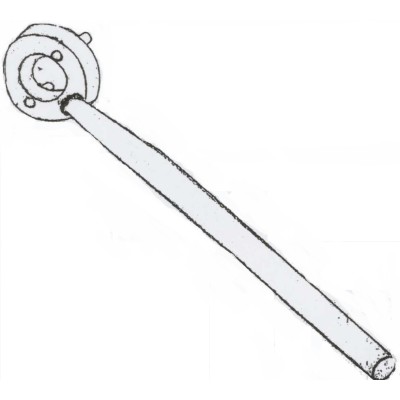 Piston removal wrench for LISAM pneumatic scissors model S.L.Y.