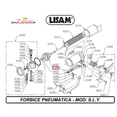 Control lever complete with safety