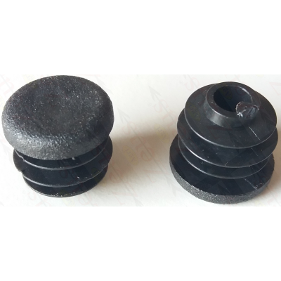Round plastic cap for tube with 10-12mm hole