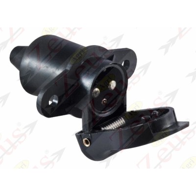 3-POLE MALE SOCKET WITH 2 HOLES CONNECTION 12-24V