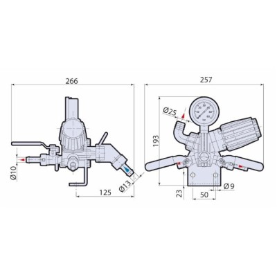 CONTROL UNIT WITH PRESSURE GAUGE