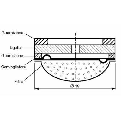 UGELLO CERAMICA (PIASTRINA) 18 FORO 2