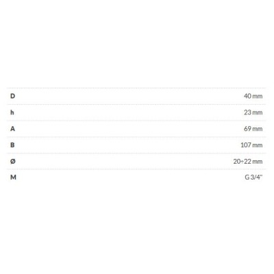 90° curved wall pass fitting G 3/4''