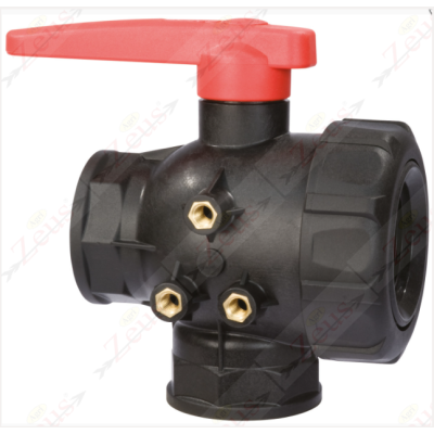 3-way ball valve interrupted flow G 1"1/4