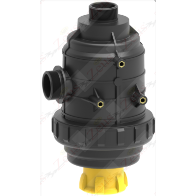 Suction filter 1" 1/2 threaded connection with valve