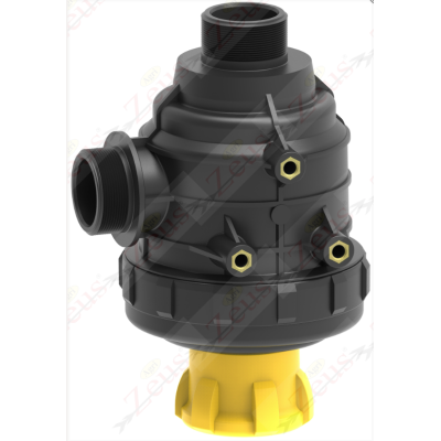 Suction filter 1" 1/4 threaded connection with valve