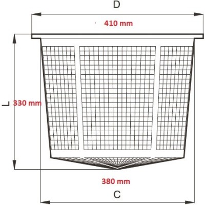 BAG FILTER DIAMETER 410/380X330