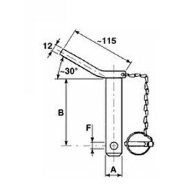 PERNO + MANIGLIA + SPINA 25 X 175 MM