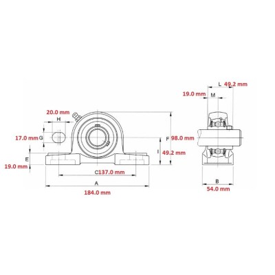 UCP208 STAND FLANGE SUPPORT UCP208 STAND FLANGE SUPPORT