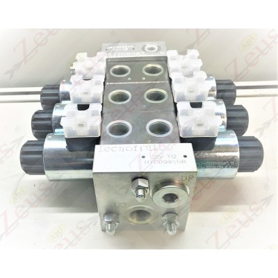 Solenoid valve block, 3-section electro-distributor