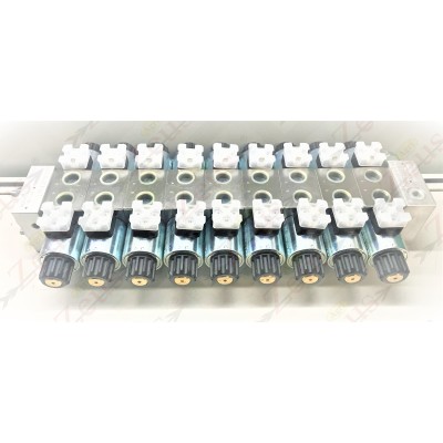 Solenoid valve block, 9 section solenoid valve