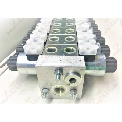 Solenoid valve block, 9 section solenoid valve