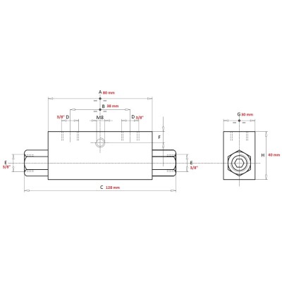 3/8" THREADED BLOCK VALVE