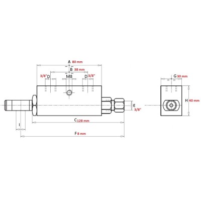 3/8" THREADED BLOCK VALVE
