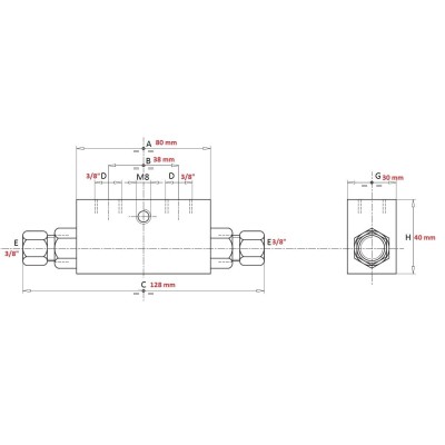 3/8" THREADED BLOCK VALVE