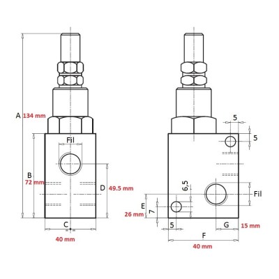 VALVOLA DI MASSIMA PRESSIONE 3/8"