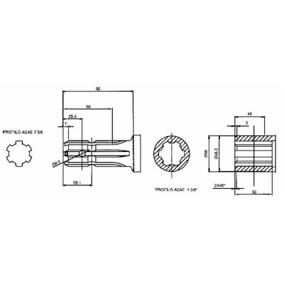 MOLTIPLICATORE GRUPPO 2 MASCHIO RAPPORTO 1:3,8
