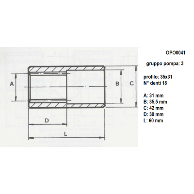 Manicotto scanalato gruppo 3 Z18
