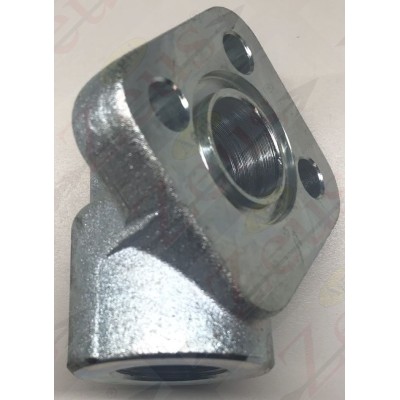 FLANGIA ACCIAIO FLANGETTA PER POMPA 3 FORI FILETTO 1" INTERASSE 56