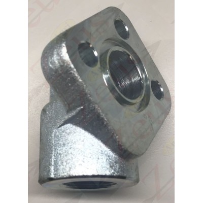 FLANGIA ACCIAIO FLANGETTA PER POMPA 3 FORI FILETTO 3/4" INTERASSE 51