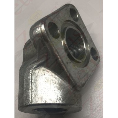 FLANGIA ACCIAIO FLANGETTA PER POMPA 3 FORI FILETTO 1" 1/4 INTERASSE 62