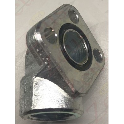 FLANGIA ACCIAIO FLANGETTA PER POMPA 3 FORI FILETTO 3/4" INTERASSE 40