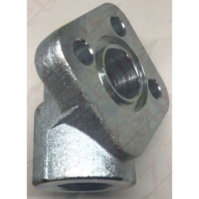 STEEL FLANGE FLANGE FOR PUMP 3 HOLES THREAD 1" CENTER CENTER 51