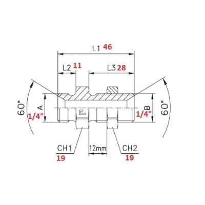PASSA PARETE 1/4"