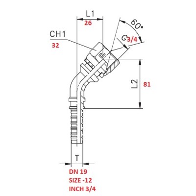RACCORDO MEZZA CURVA 45° 3/4" A PRESSARE