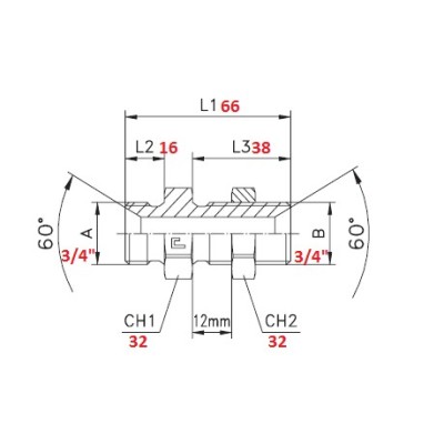 PASSA PARETE 3/4" M