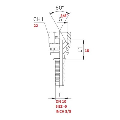 STRAIGHT 3/8" PRESS FITTING