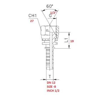 STRAIGHT 1/2" PRESS FITTING