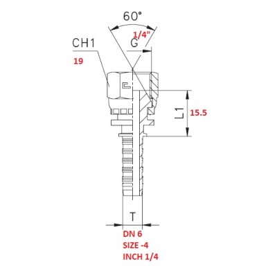 RACCORDO DRITTO FEMMINA 1/4" A PRESSARE