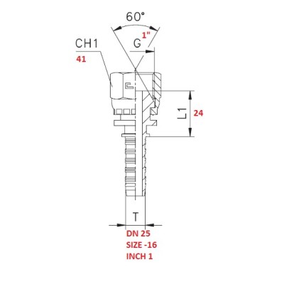 1" STRAIGHT PRESS FITTING